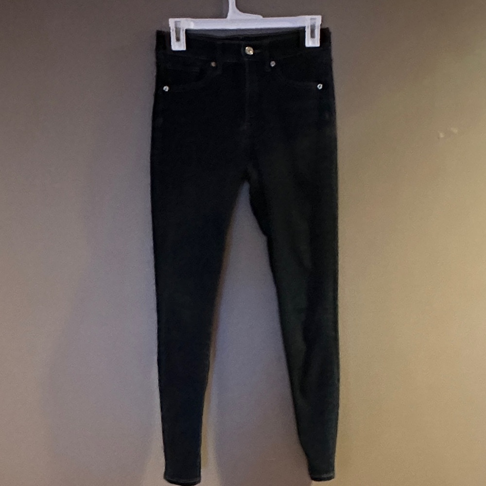 Express Dark Jeans with Silver Button